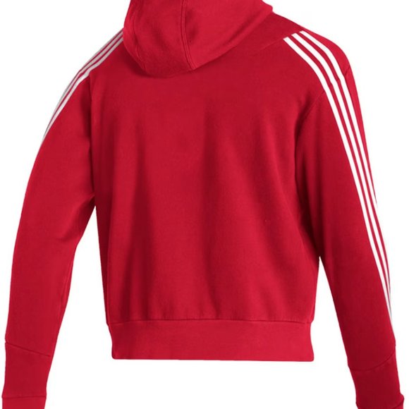 ADIDAS RUTGERS SCARLET KNIGHTS MENS RED FASHION LONG SLEEVE HOODIE LARGE - Picture 2 of 3
